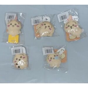 Chiikawa Kuji Usagi Rabbit Lottery E Prize Plush Badge Set of 5 New